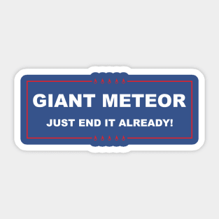 giant meteor Sticker